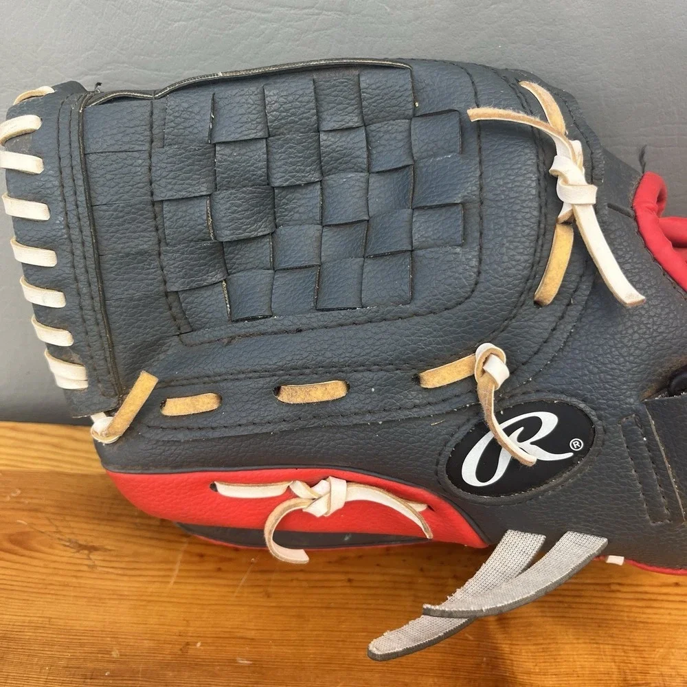 Rawlings Baseball Glove PL115G Player Series 11.5 Inch RHT Navy & Red Leather